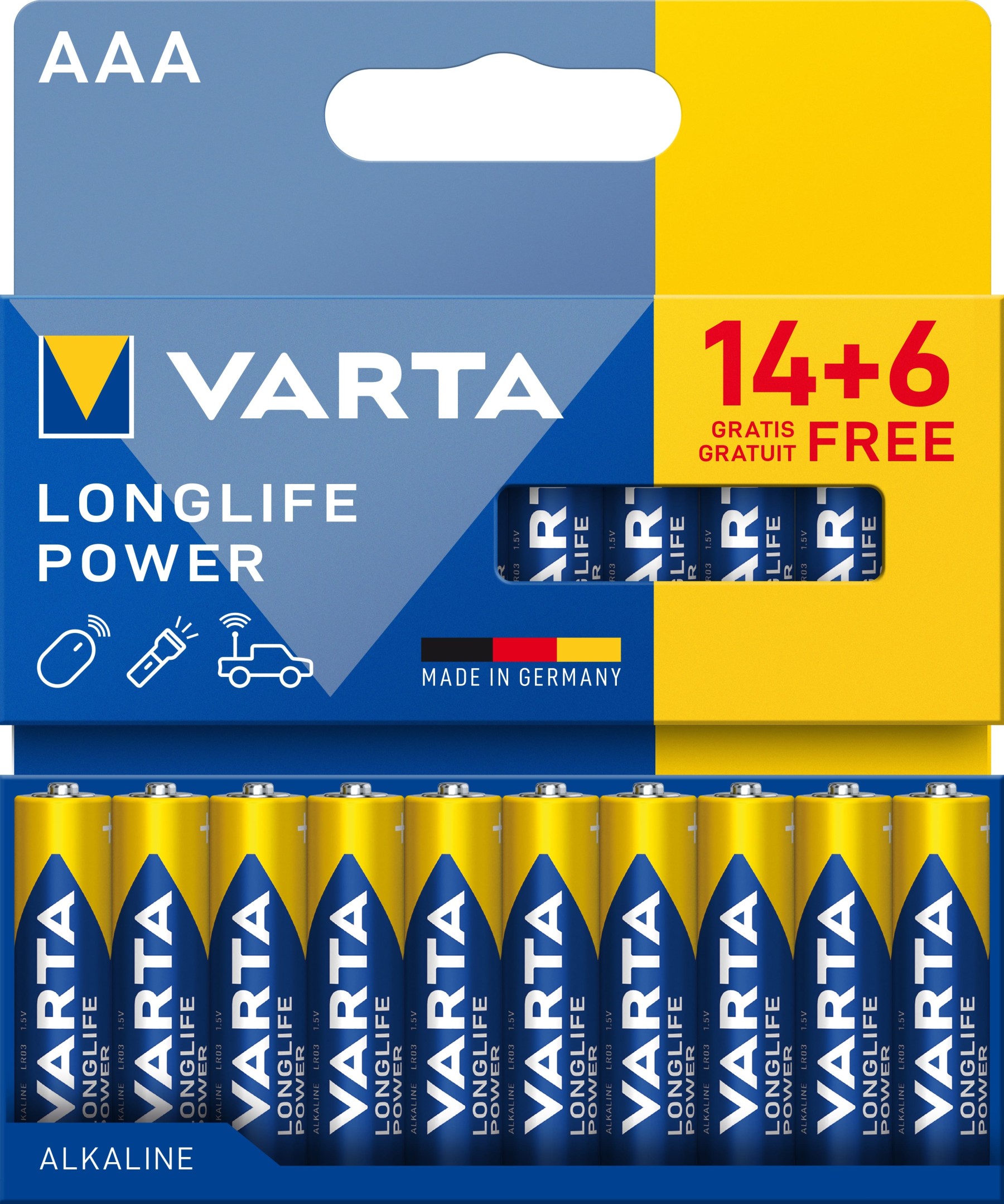 Varta Longlife Power AAA Pack of 14+6